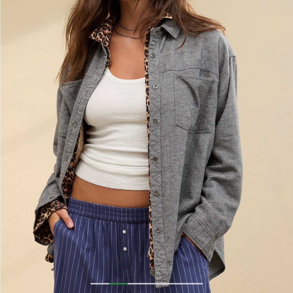 Aerie oversized flannel shirt